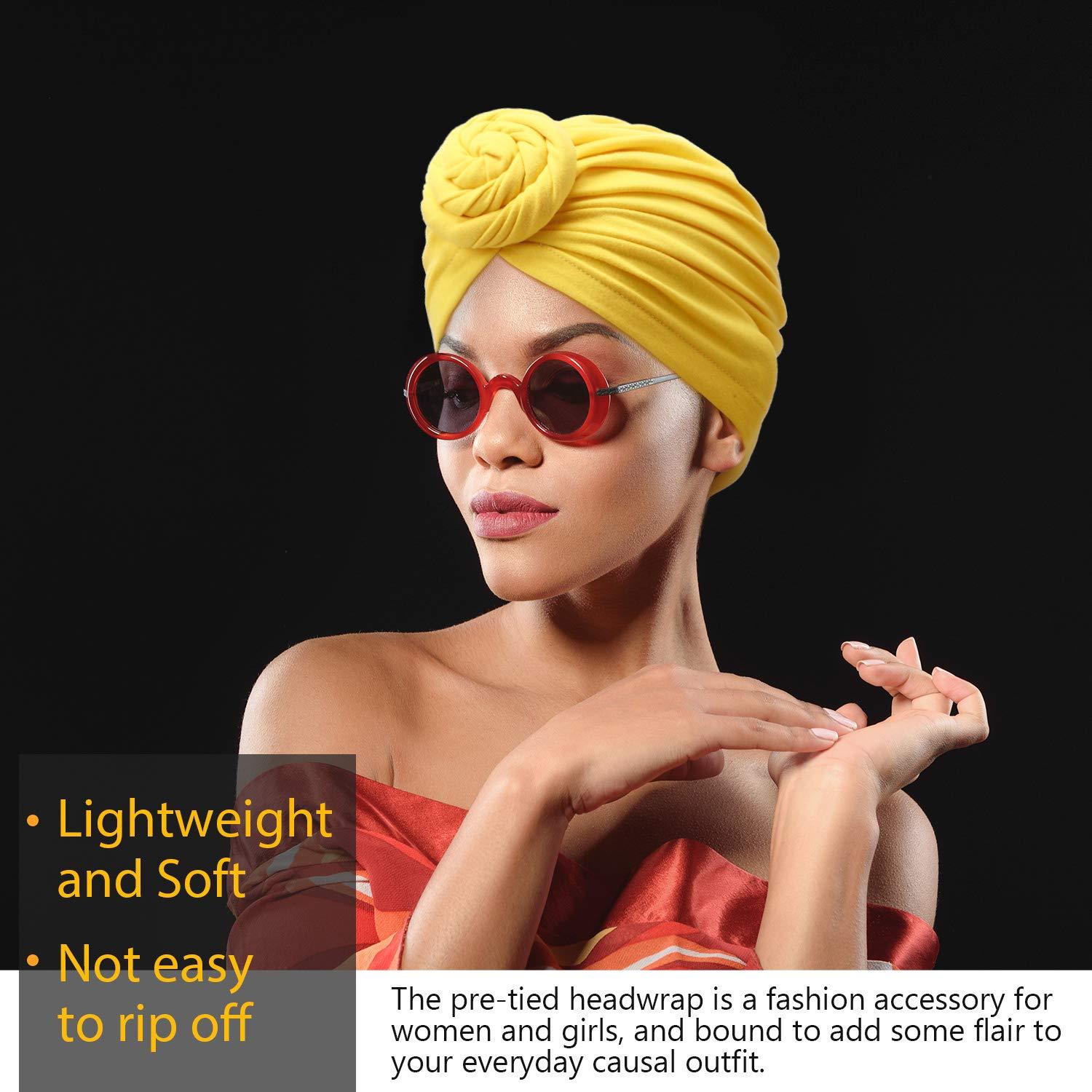 Turbantes Pre Atados SATINIOR 8 Pcs para Mujeres - 8 Colores