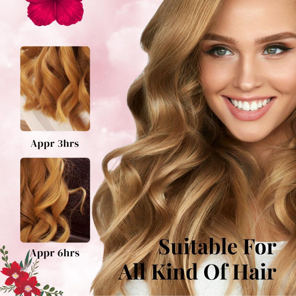 Rizador de Cabello Sin Calor Purelyne - Kit 5 Piezas Rojo Vino