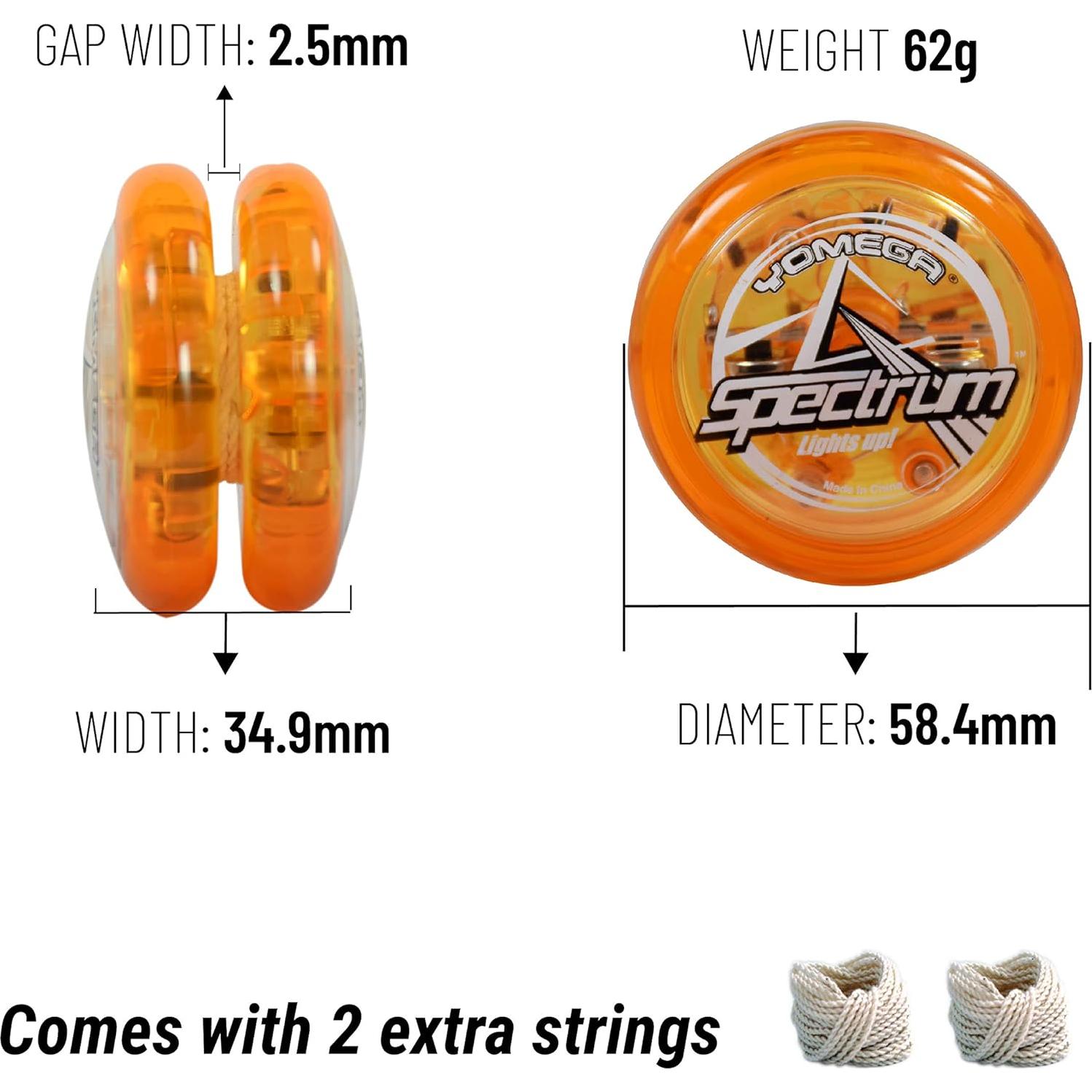 Yoyo Yomega Spectrum Naranja LED Transaxle para Trucos