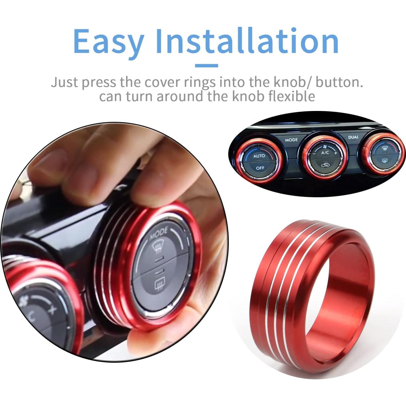 Cubierta de Perilla de A/C Subaru Bentolin Rojo 2014-2020