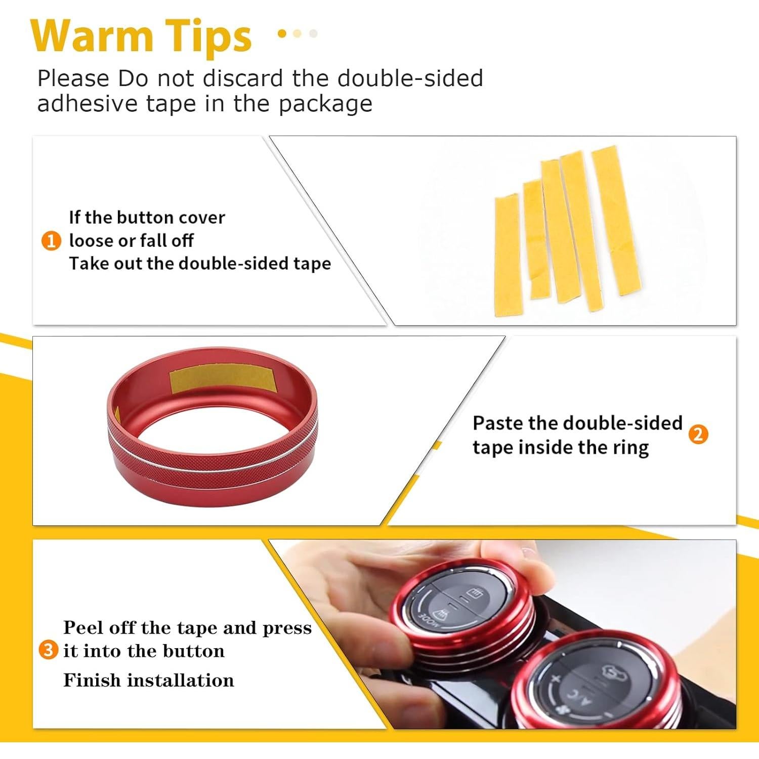 Cubierta de Perilla de A/C Subaru Bentolin Rojo 2014-2020