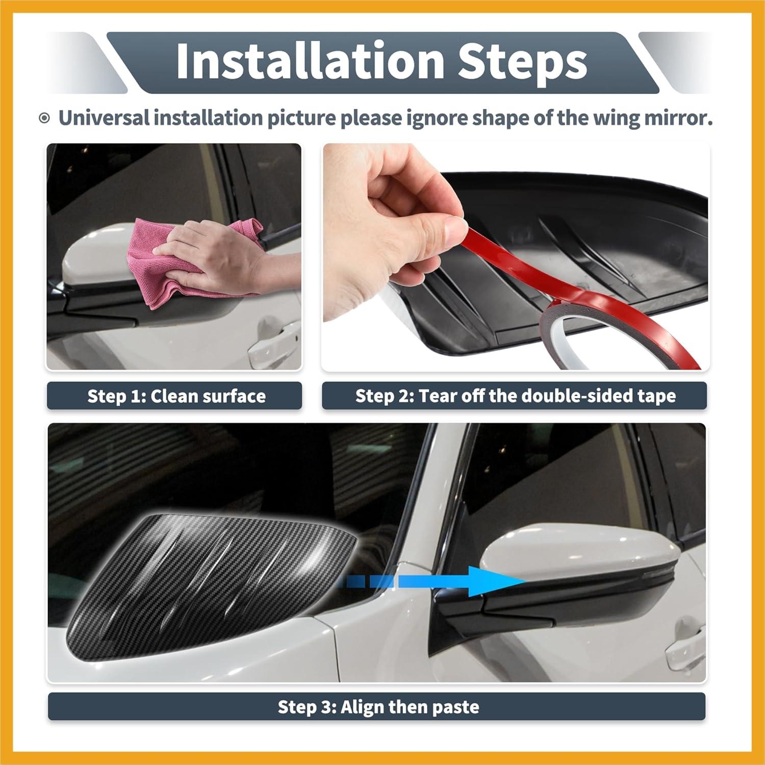 Cubiertas de Espejo Retrovisor Toyota Corolla 2014-2018 Fibra de Carbono