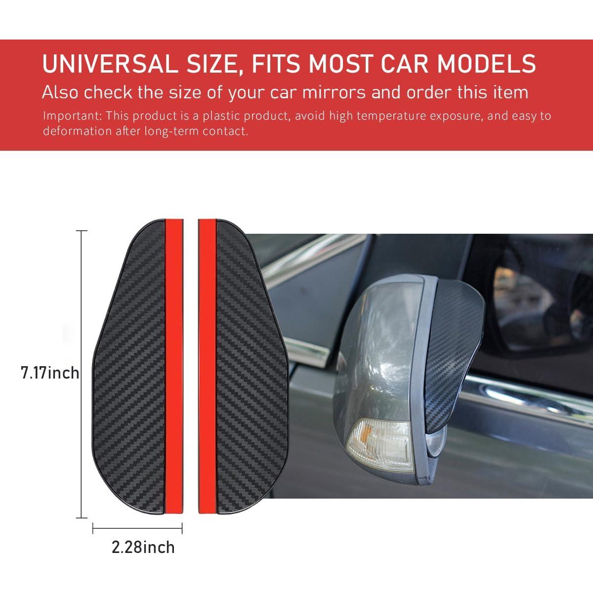 Visera de Lluvia Espejo Ziciner 2 Pcs Ajuste Universal PVC