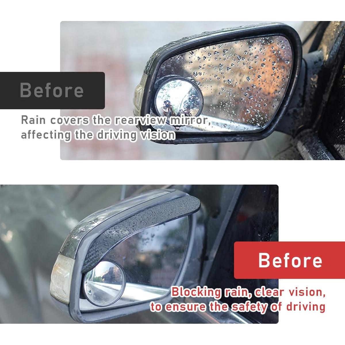 Visera de Lluvia Espejo Ziciner 2 Pcs Ajuste Universal PVC