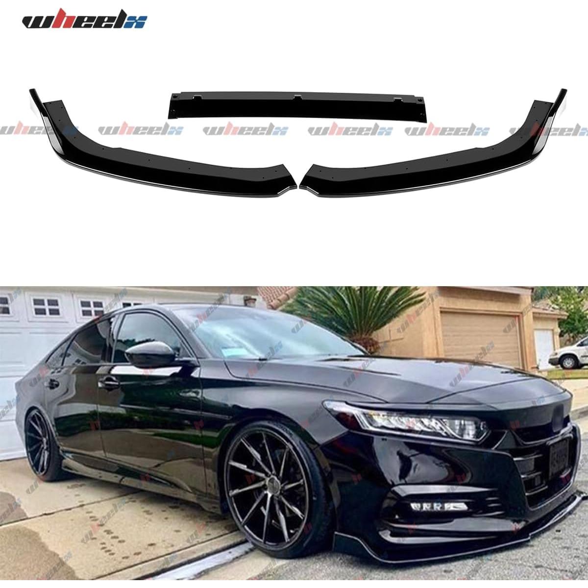 Labio Frontal WheelX para Honda Accord 2018-2020 Negro Brillante