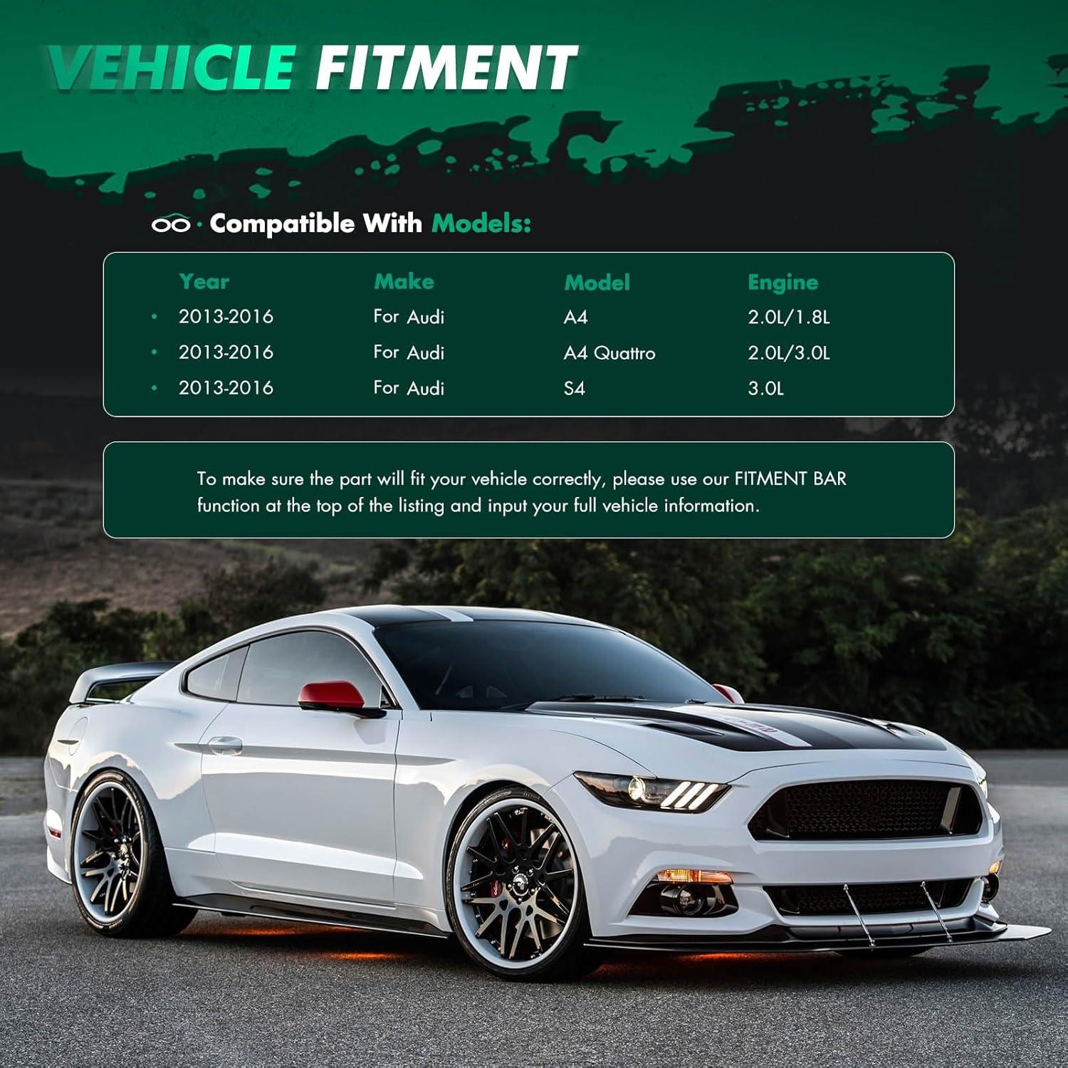 Spoiler Frontal SCITOO para Audi A4 2013-2016 Color Negro