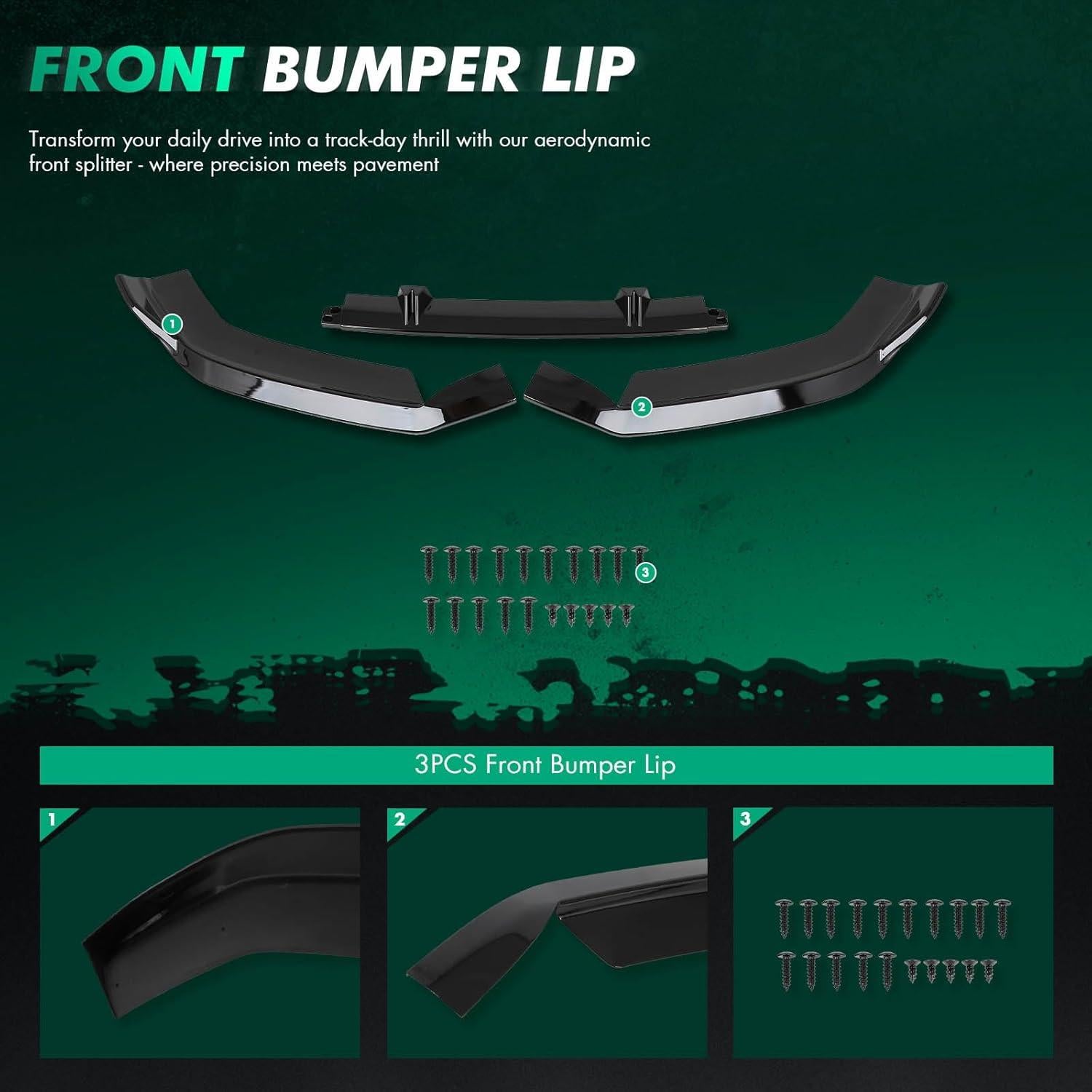 Spoiler Frontal SCITOO para Audi A4 2013-2016 Color Negro