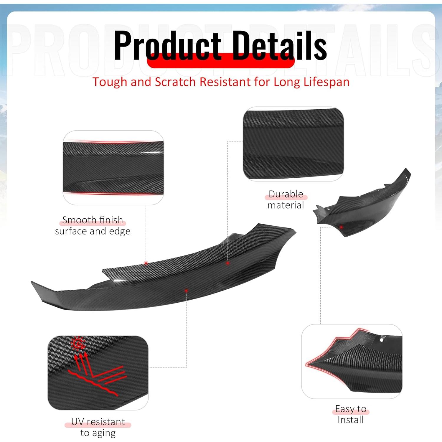 Labio Divisor de Parachoques Frontal IKON MOTORSPORTS para BMW E82 E88 2008-2013