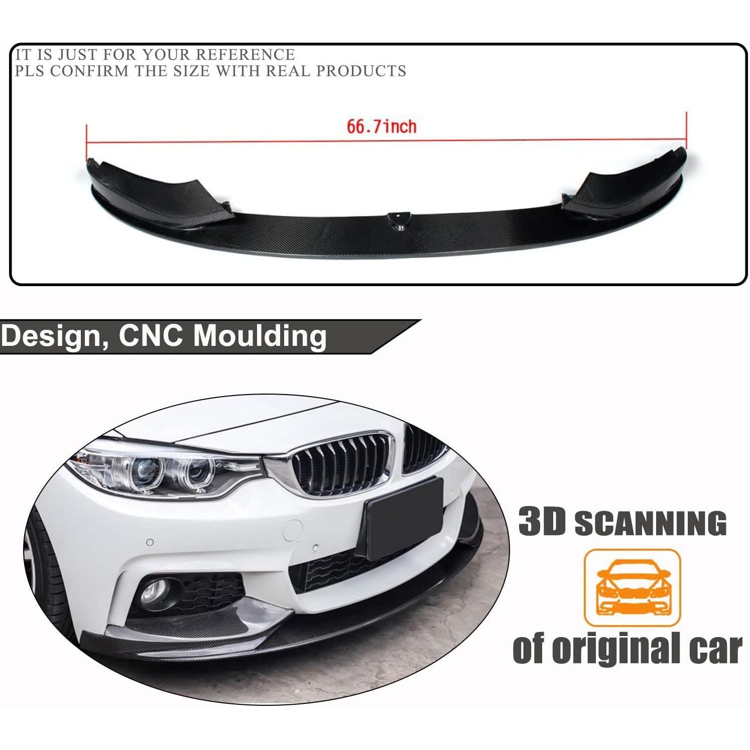 Labio Frontal de Fibra de Carbono KIT MCARCAR para BMW F32 F33 F36 M-Sport 2014-2018