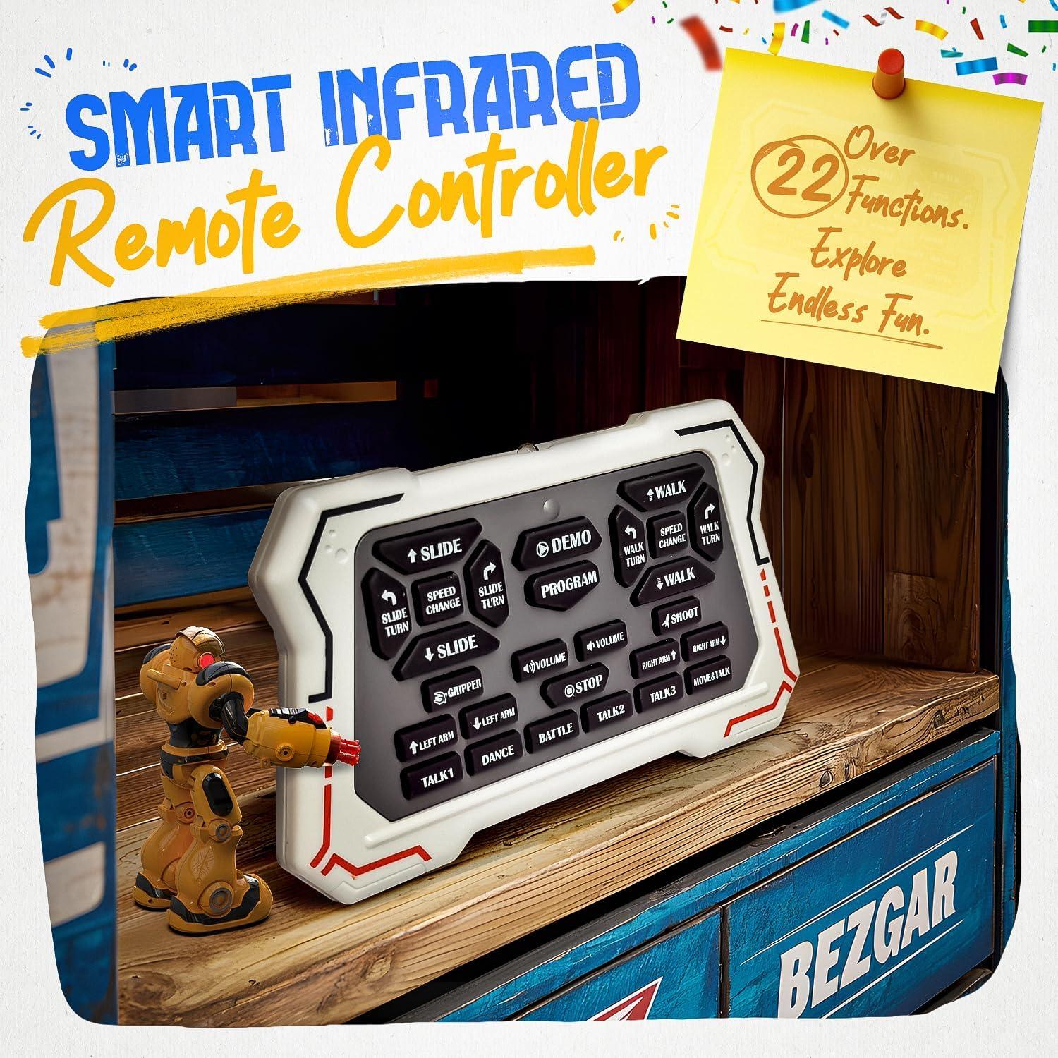 Robot Programable BEZGAR TR300 Amarillo 34 cm Control Remoto