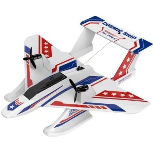DEERC Avión RC Anfibio 3CH para Agua y Tierra 0.66kg