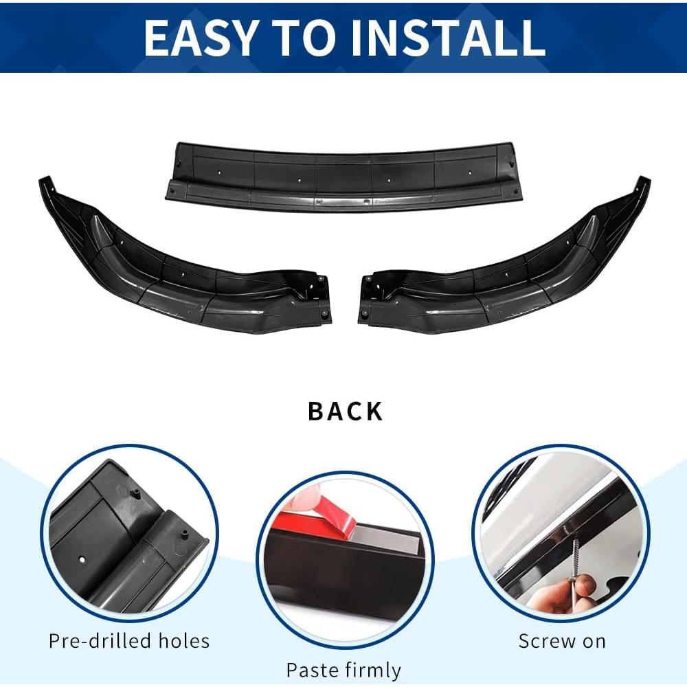 Labio Frontal BMW M3 M4 2015-2020 XPHAZZ ABS Negro Brillante