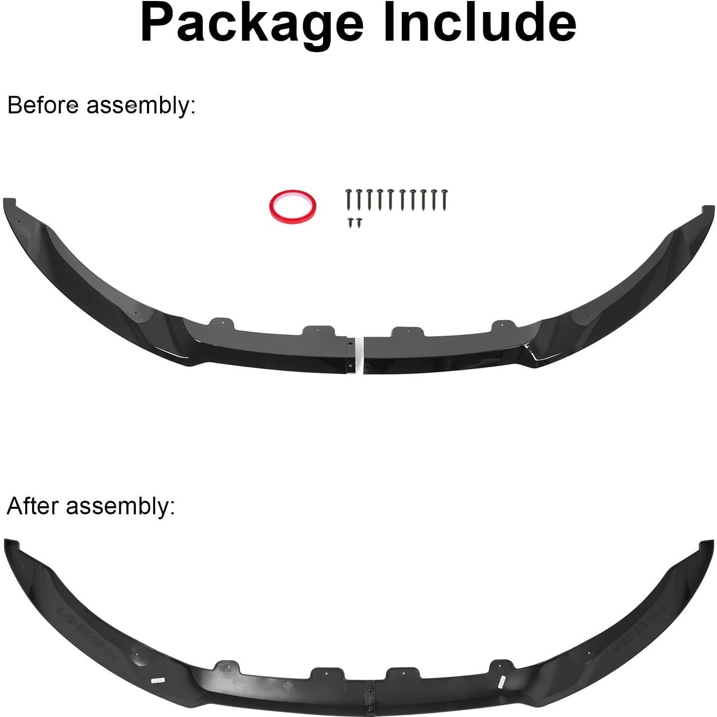 Lip Spoiler Parachoques Frontal KHK para BMW M3 F80 F82 F83 M4 2015-2020