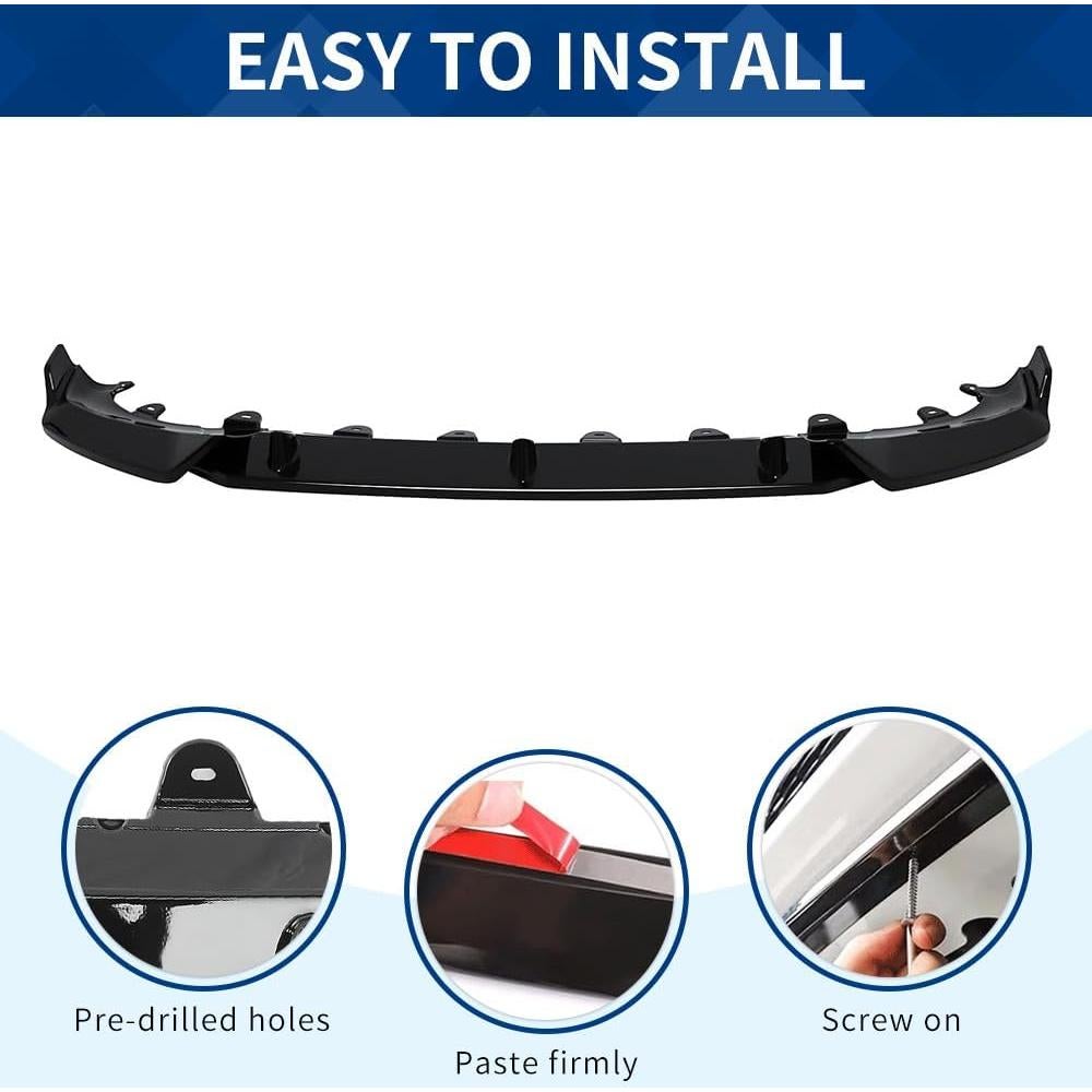 Labio Frontal BMW X3 G01 X4 G02 M-Sport ABS Negro Brillante