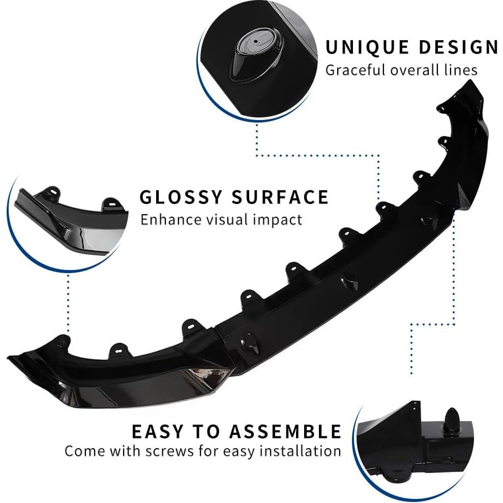 Labio Frontal BMW X3 G01 X4 G02 M-Sport ABS Negro Brillante