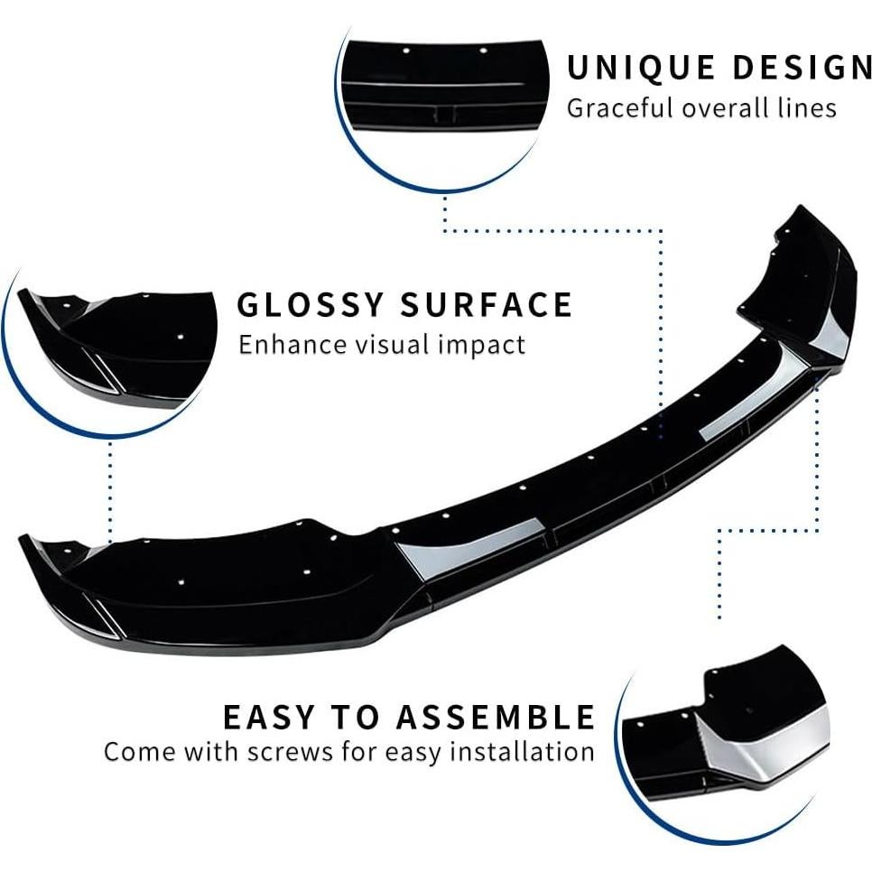 Labio Frontal BMW M-Sport F25 F26 LCI ABS Negro Brillante