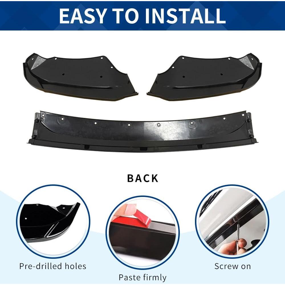 Labio Frontal BMW M-Sport F25 F26 LCI ABS Negro Brillante