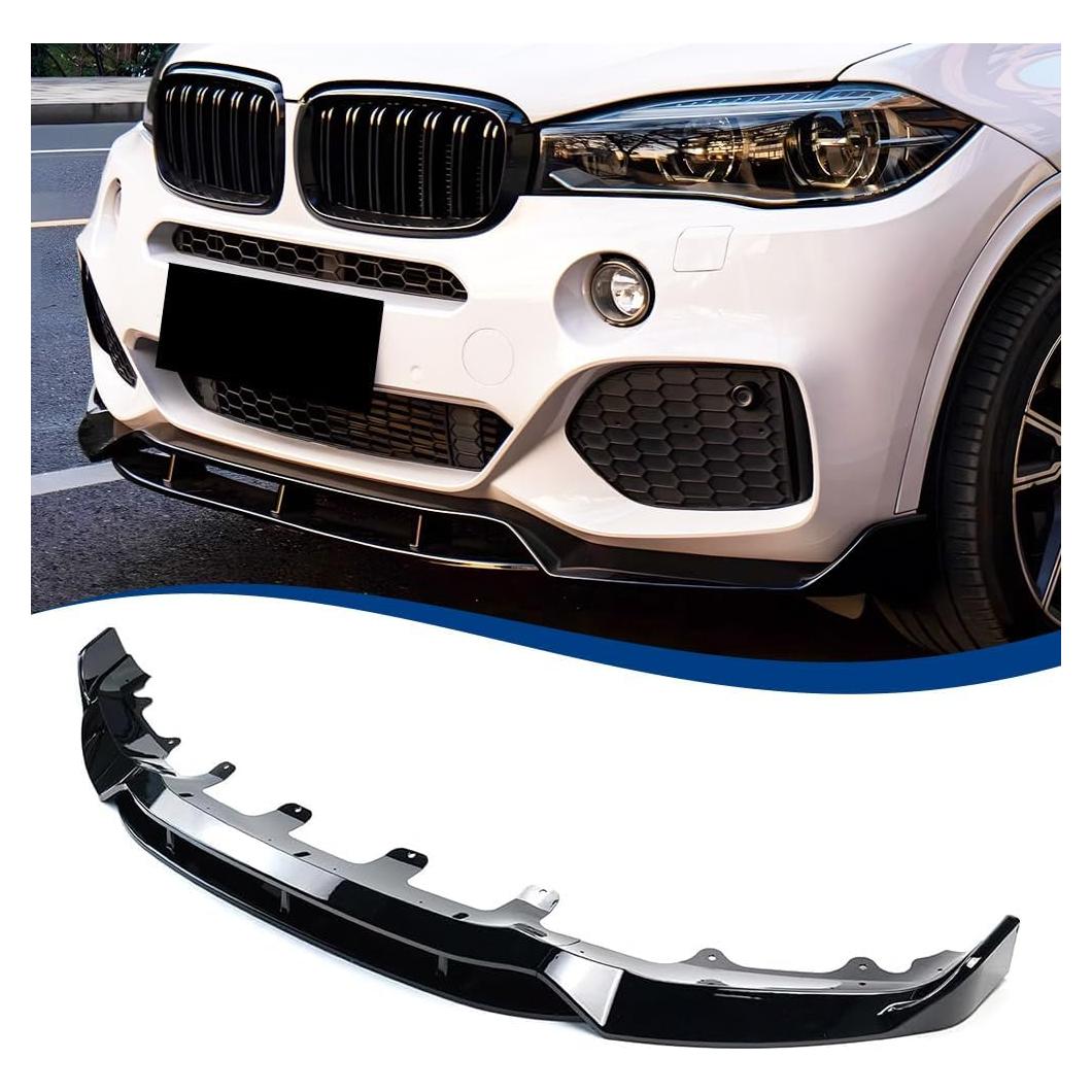 Labio Frontal BMW X5 F15 M-Sport 2014-2018 ABS Negro Brillante