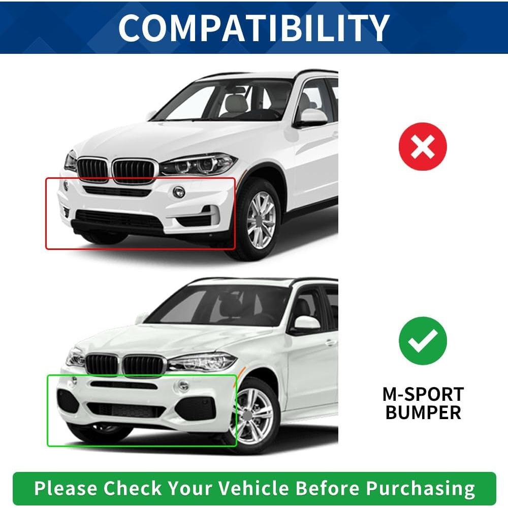 Labio Frontal BMW X5 F15 M-Sport 2014-2018 ABS Negro Brillante