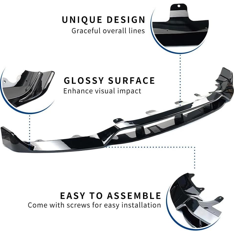 Labio Frontal BMW X5 F15 M-Sport 2014-2018 ABS Negro Brillante