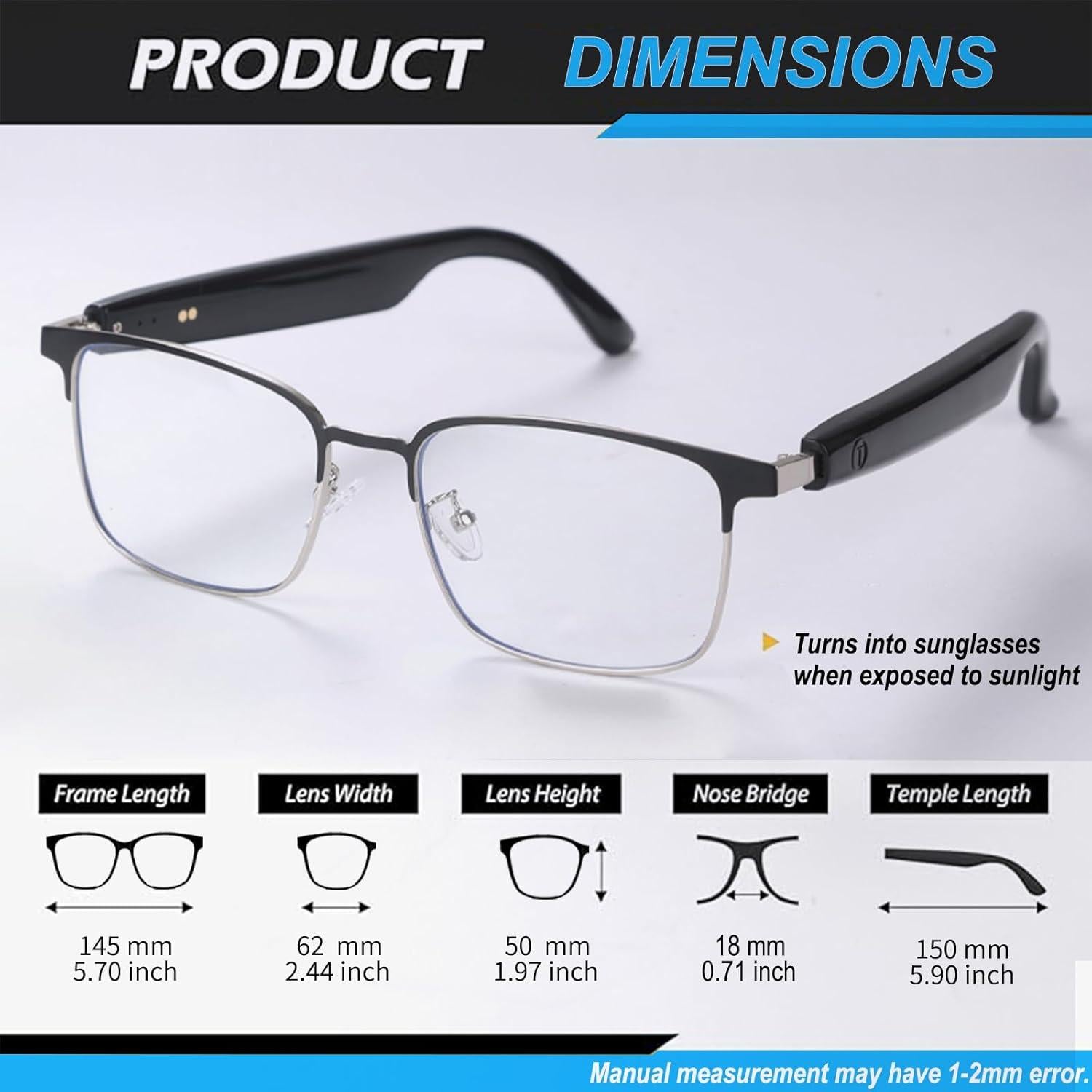 Gafas Bluetooth Inteligentes Giinova con Lentes de Cambio de Color