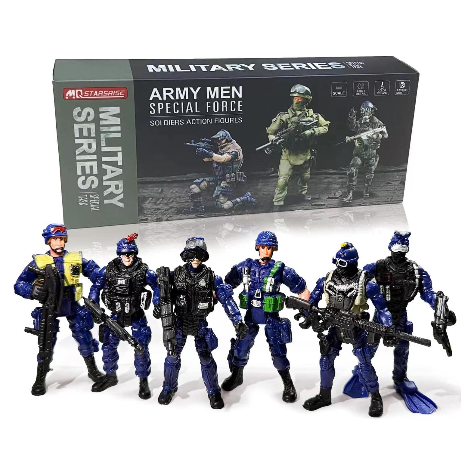 Figuras de Acción MQSTARSRISE Soldados 6 Pcs Juguete Militar