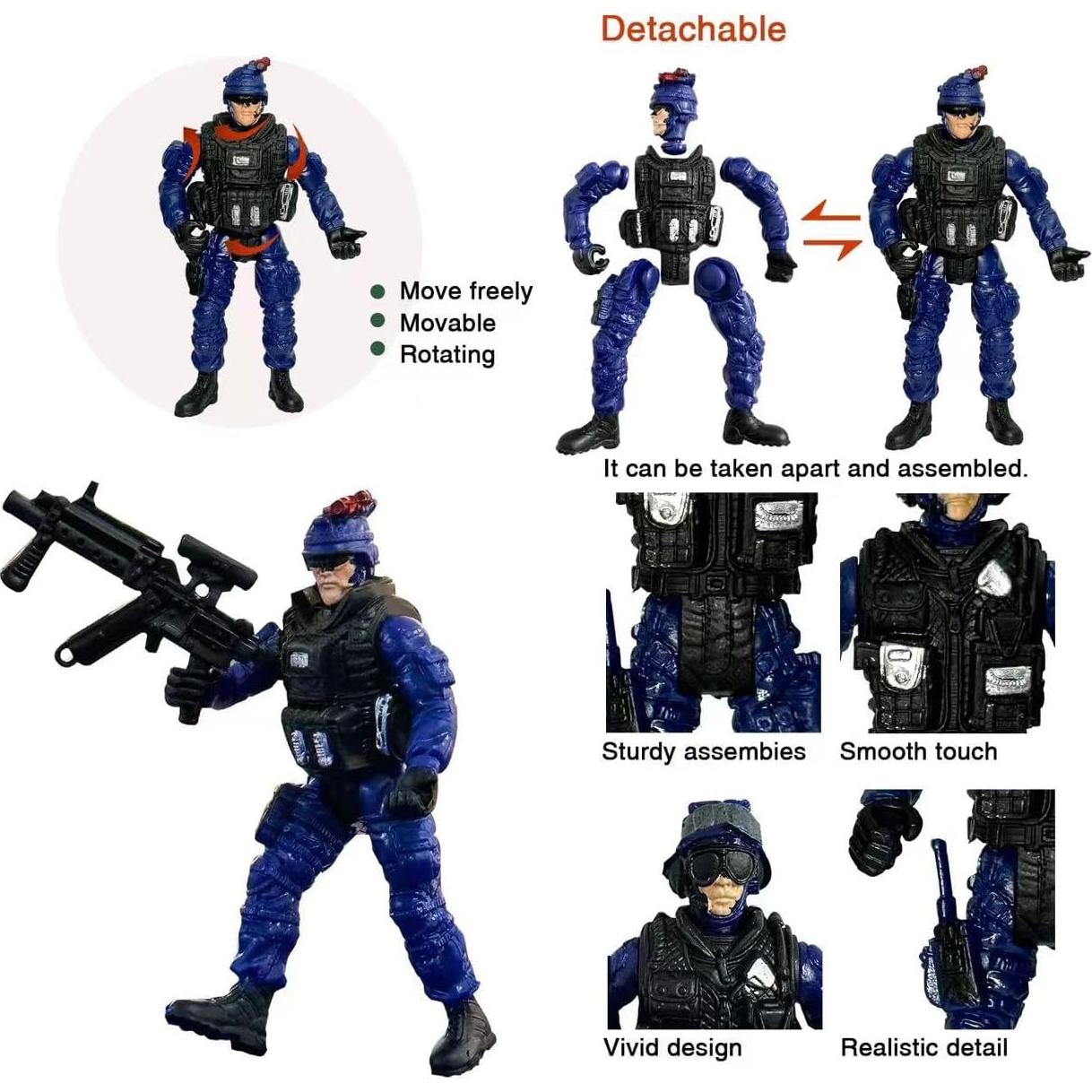 Figuras de Acción MQSTARSRISE Soldados 6 Pcs Juguete Militar