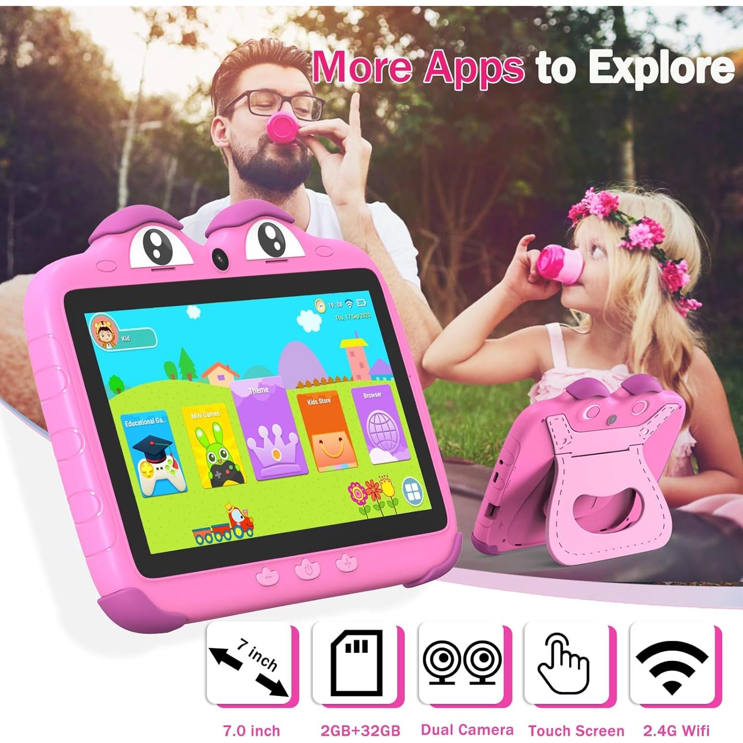 Tableta Infantil YINOCHE 7" 32GB Android con Control Parental