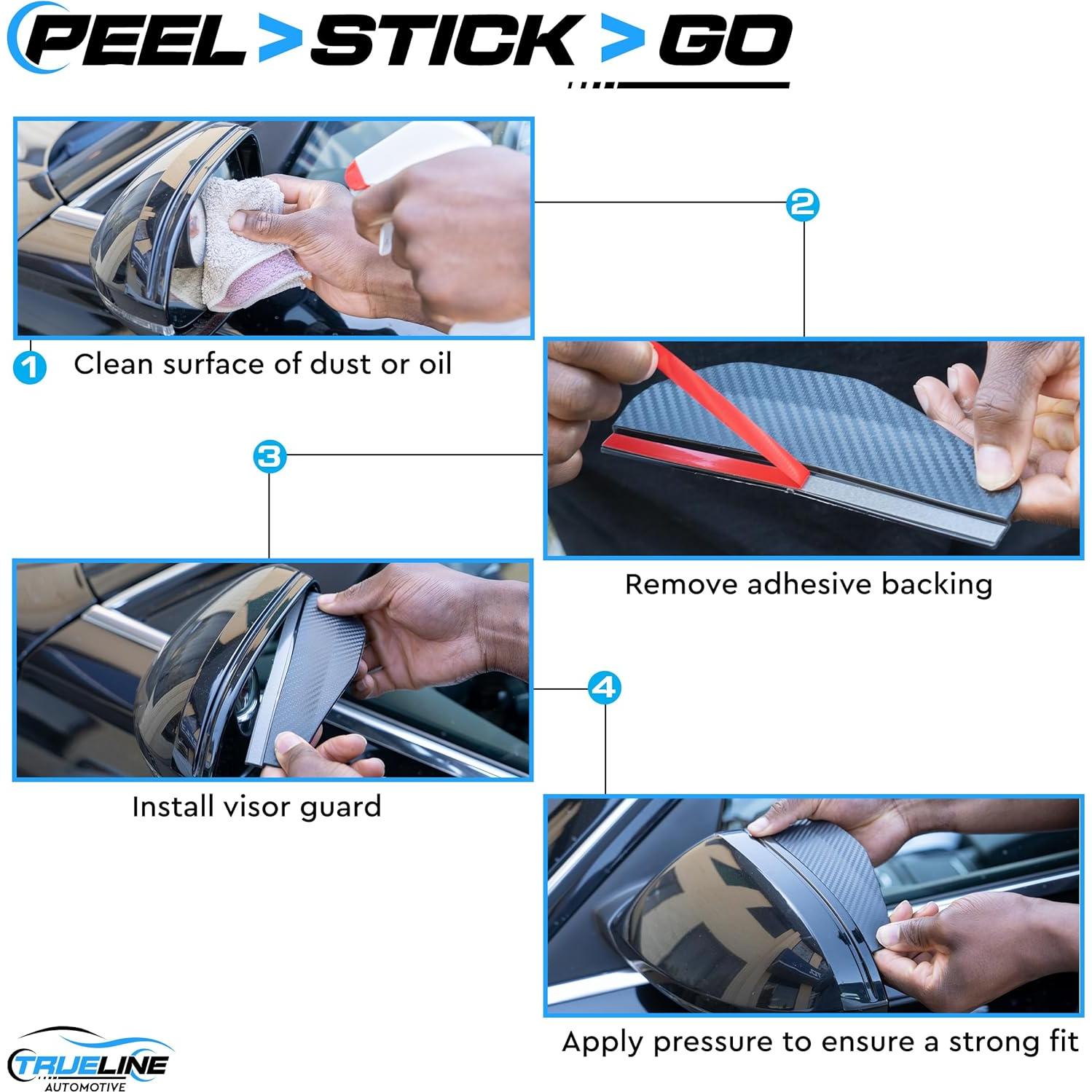 Protector de Lluvia para Espejo Lateral True Line - Fibra de Carbono