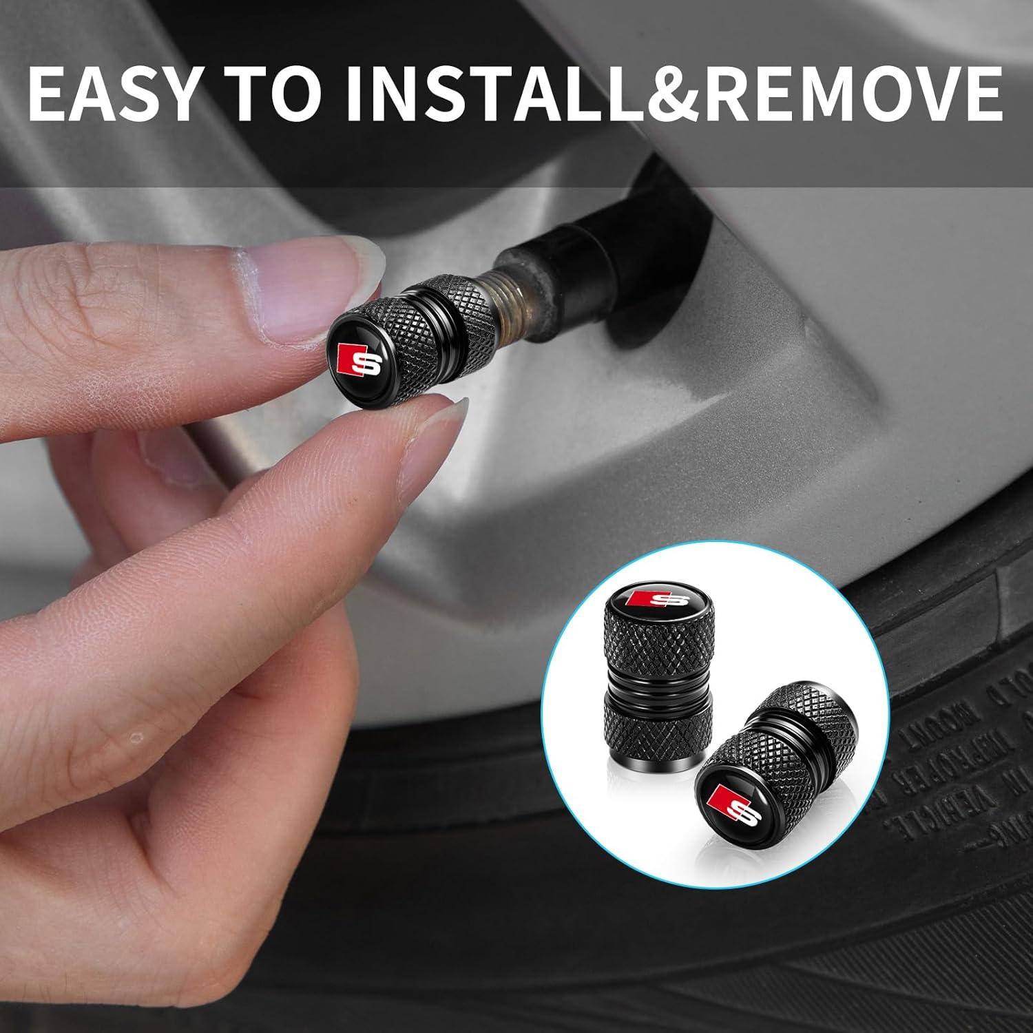 Tapa de Válvula de Neumático Genérico 4 Pack Negro