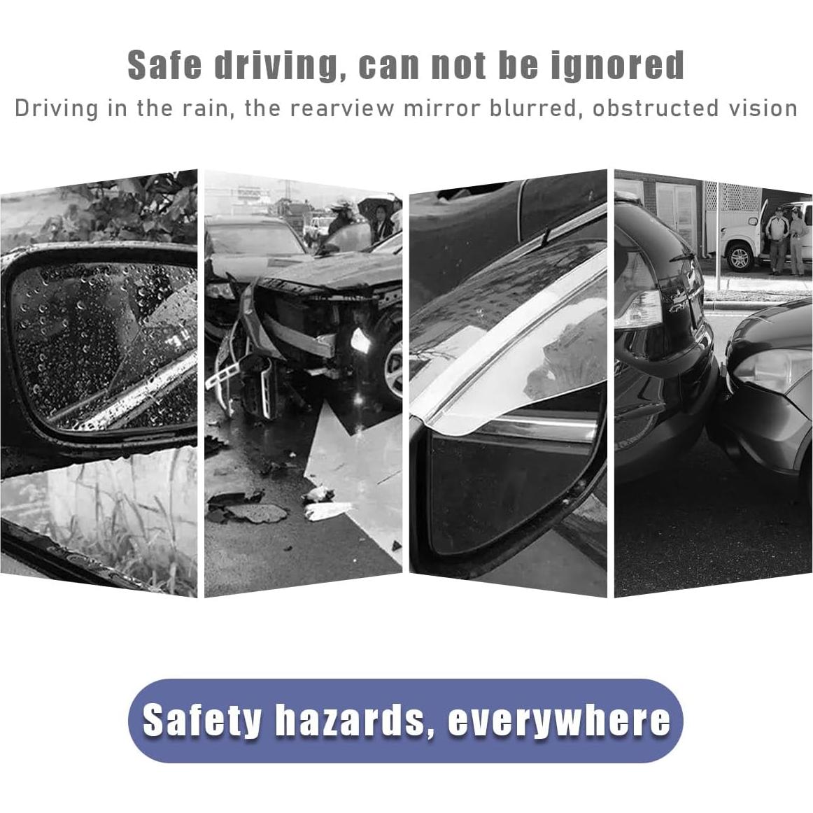 2 Protectores de Lluvia para Espejos Laterales Ohleats - Fibra de Carbono