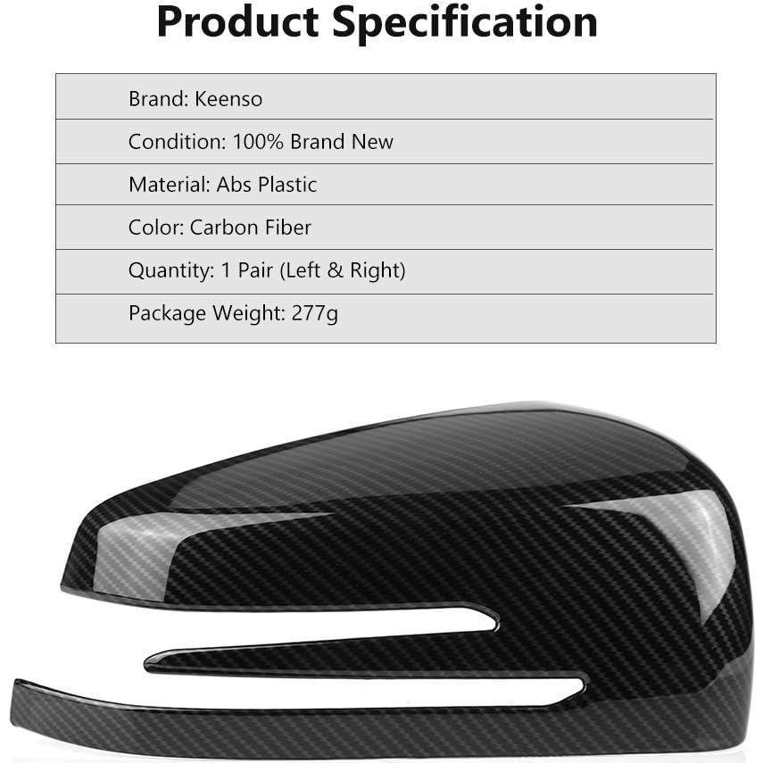 Cubierta de Espejo Lateral Keenso para Mercedes Benz A B C E GLA