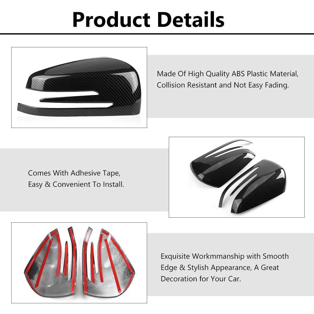 Cubierta de Espejo Lateral Keenso para Mercedes Benz A B C E GLA