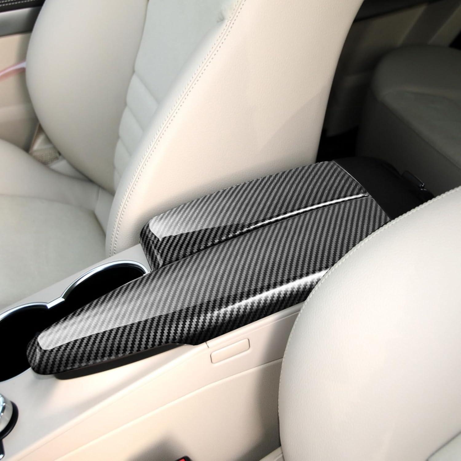 Cubierta de Reposabrazos Central Fibra de Carbono ABS para Mercedes-Benz