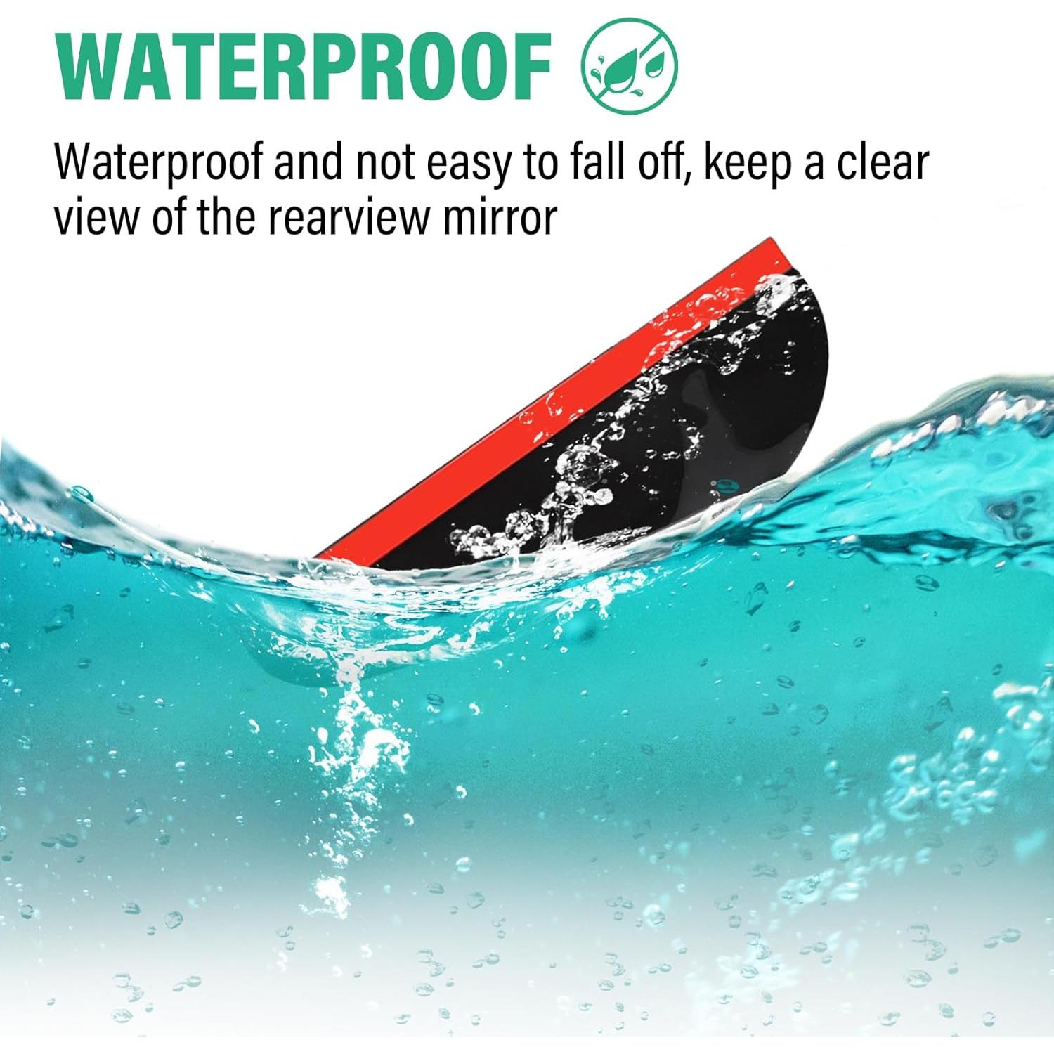 Visera de Lluvia Espejo Kewucn 2 PCS Ajuste Universal Negro