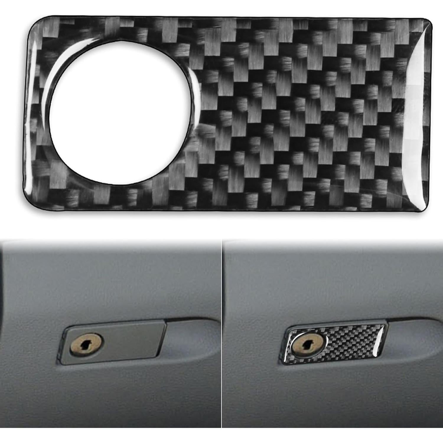 Etiqueta de Panel de Llave de Fibra de Carbono Genérica para Mercedes Benz Clase C W204 2012-2014