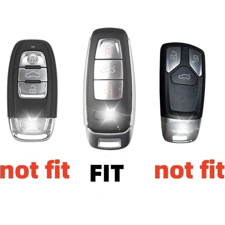 Funda de Llave de Metal Audi Tipo A-Negro para A3 A6 A7 A8 Q7 Q8