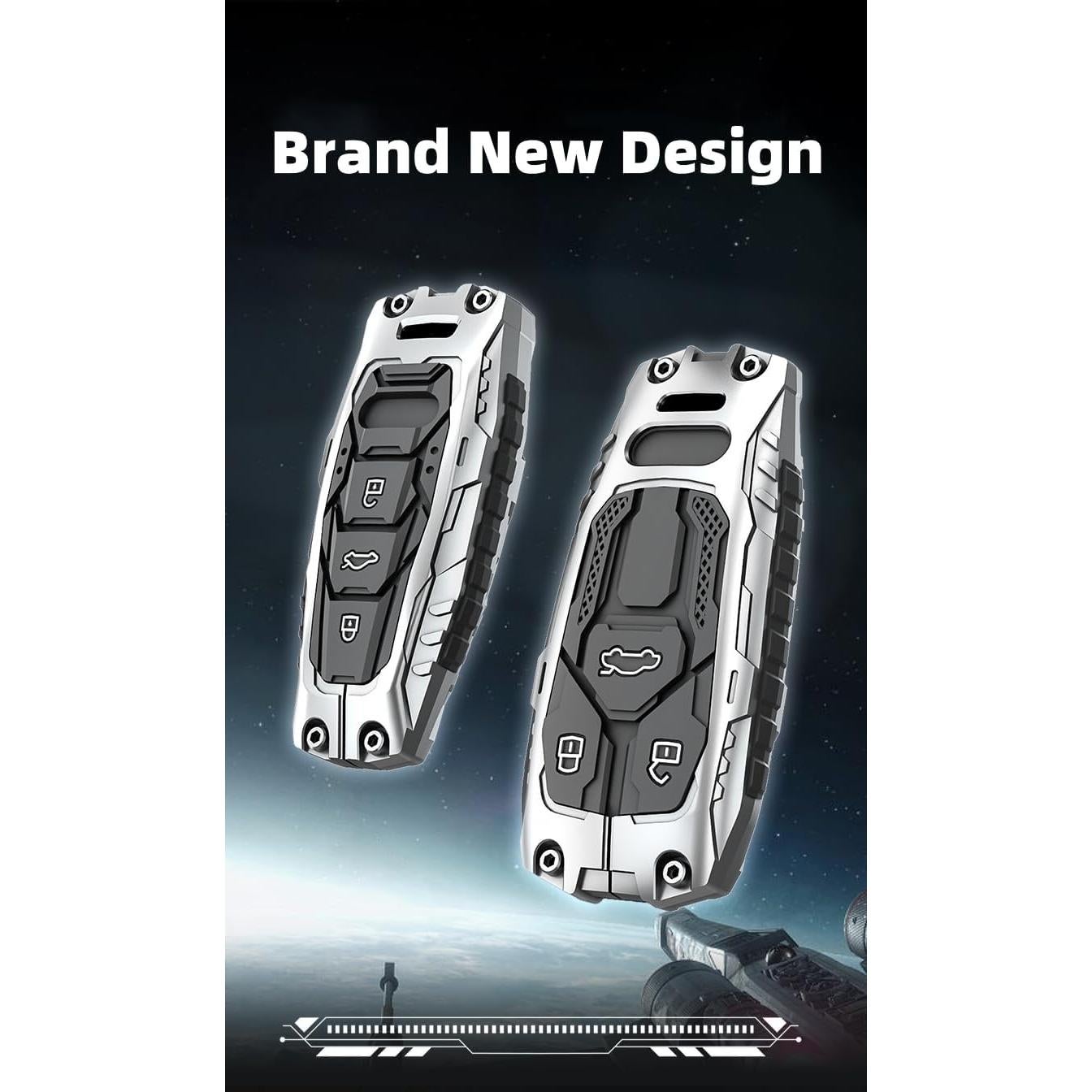 Funda de Llave de Metal Audi Tipo A-Negro para A3 A6 A7 A8 Q7 Q8