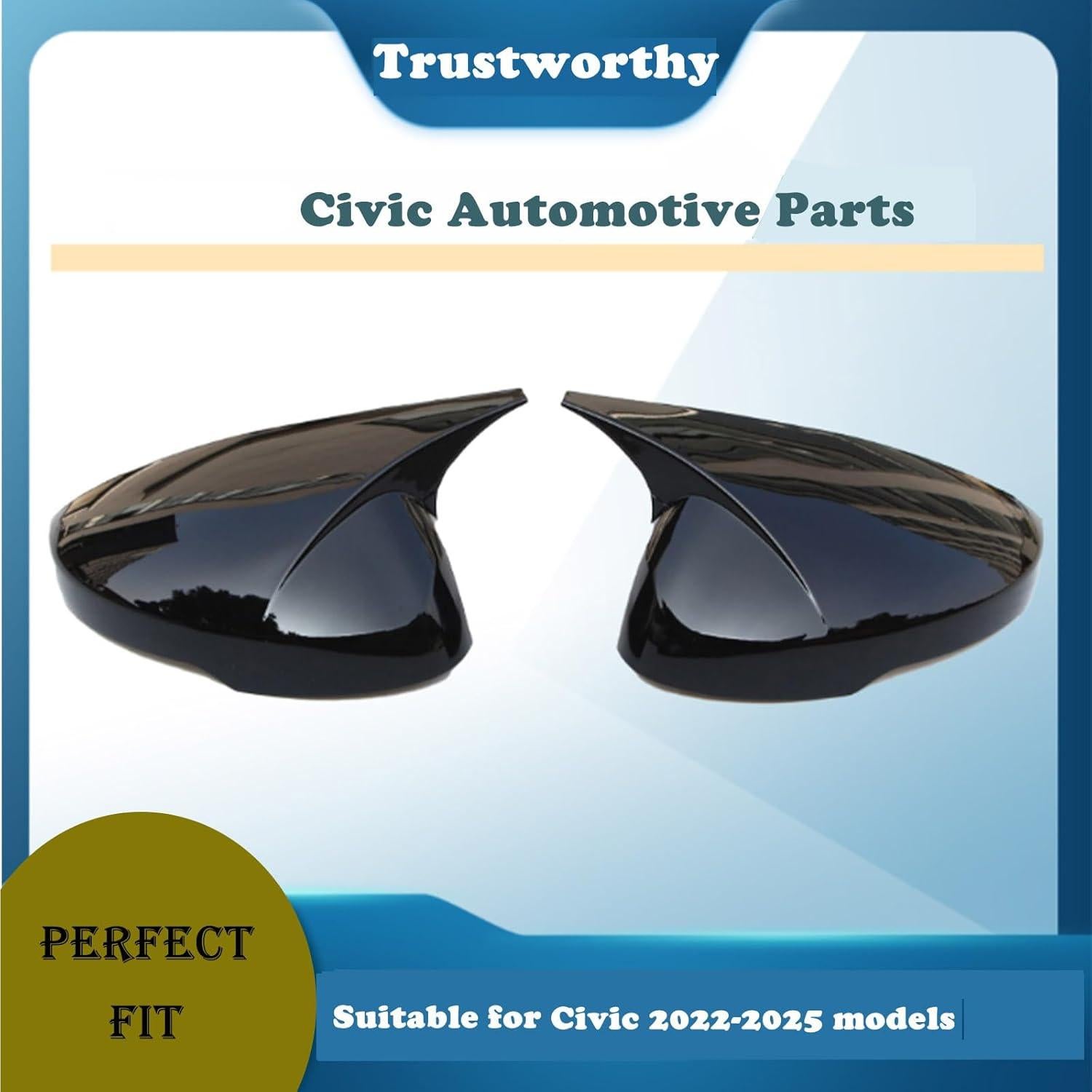 Cubierta de Espejo Lateral AULESSE para Civic 2022-2025 Negro