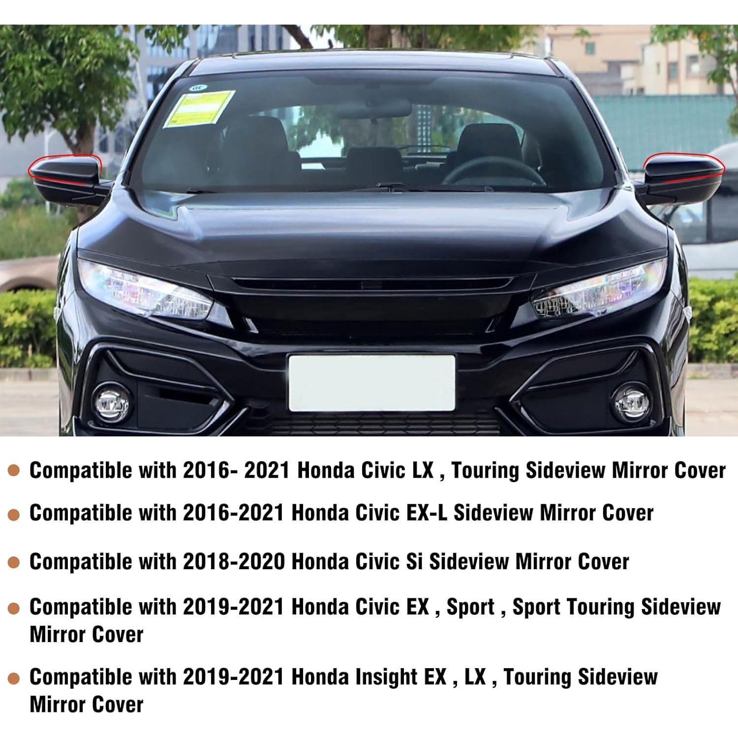 Tapa de Espejo Lateral Izquierdo OWITAT para Honda Civic 2016-2021