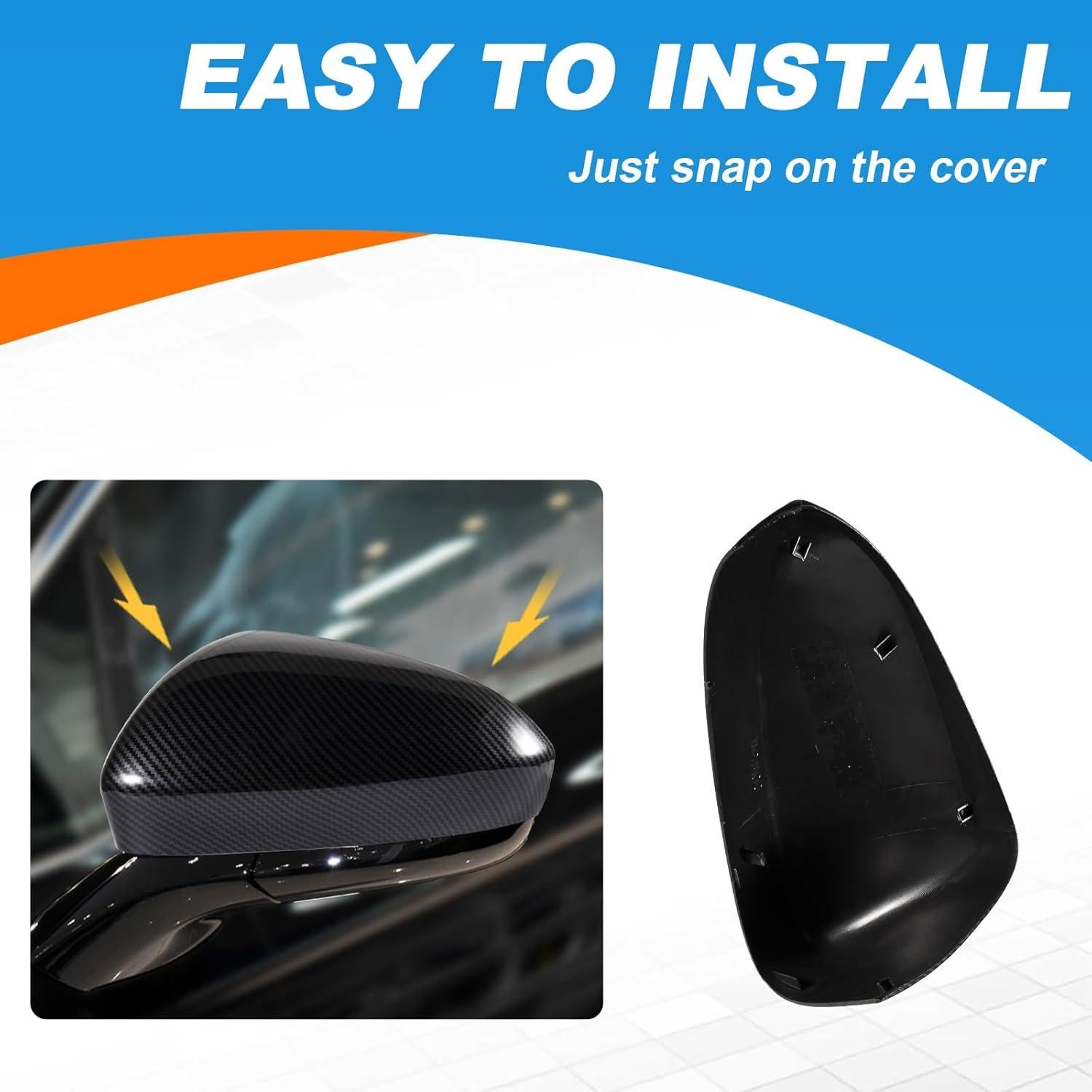 Cubierta Espejo Retrovisor Fibra de Carbono CZShiYue Ford Fusion 2013-2018