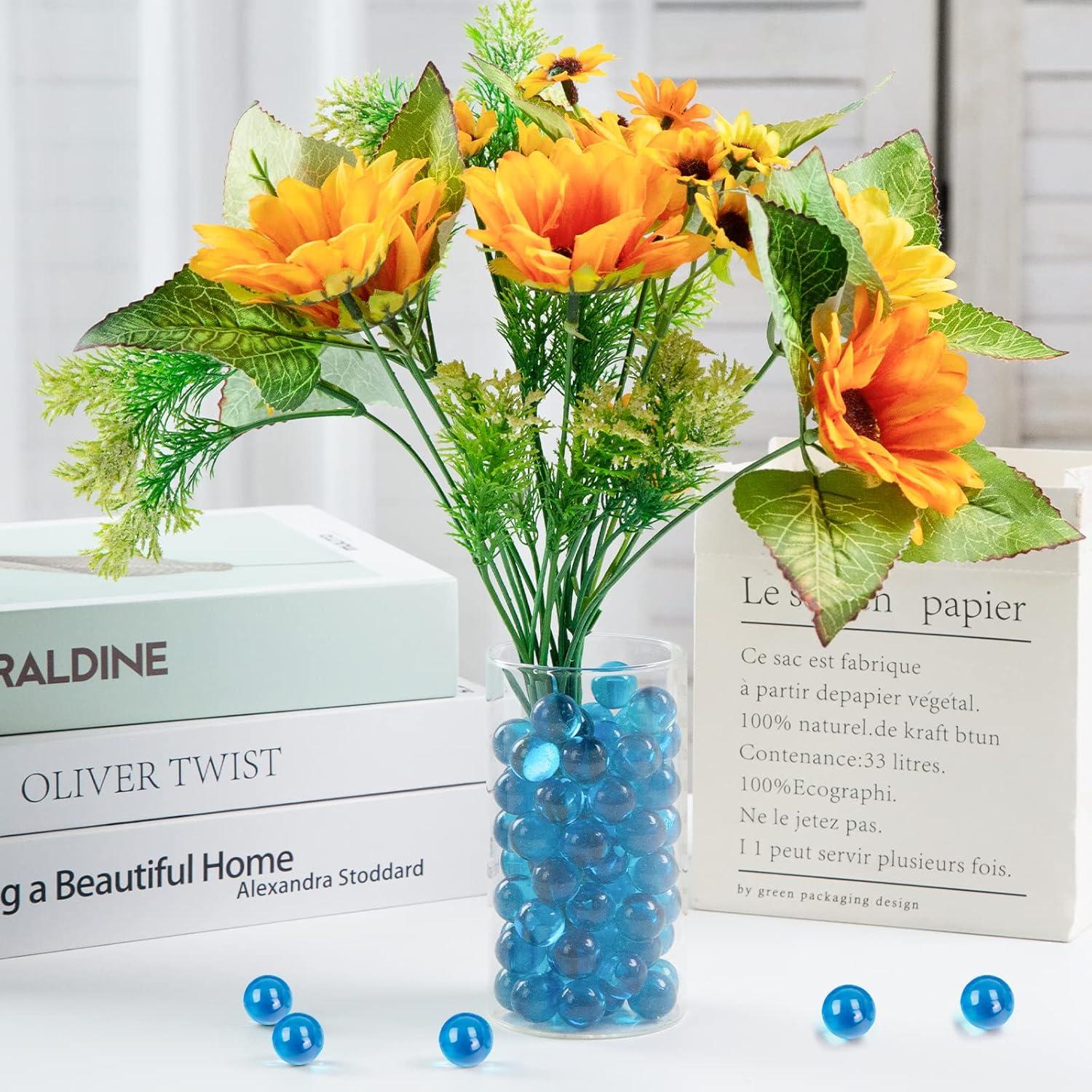 Canicas de Vidrio Azul Claro FUTUREPLUSX 1.5 Tazas Decorativas