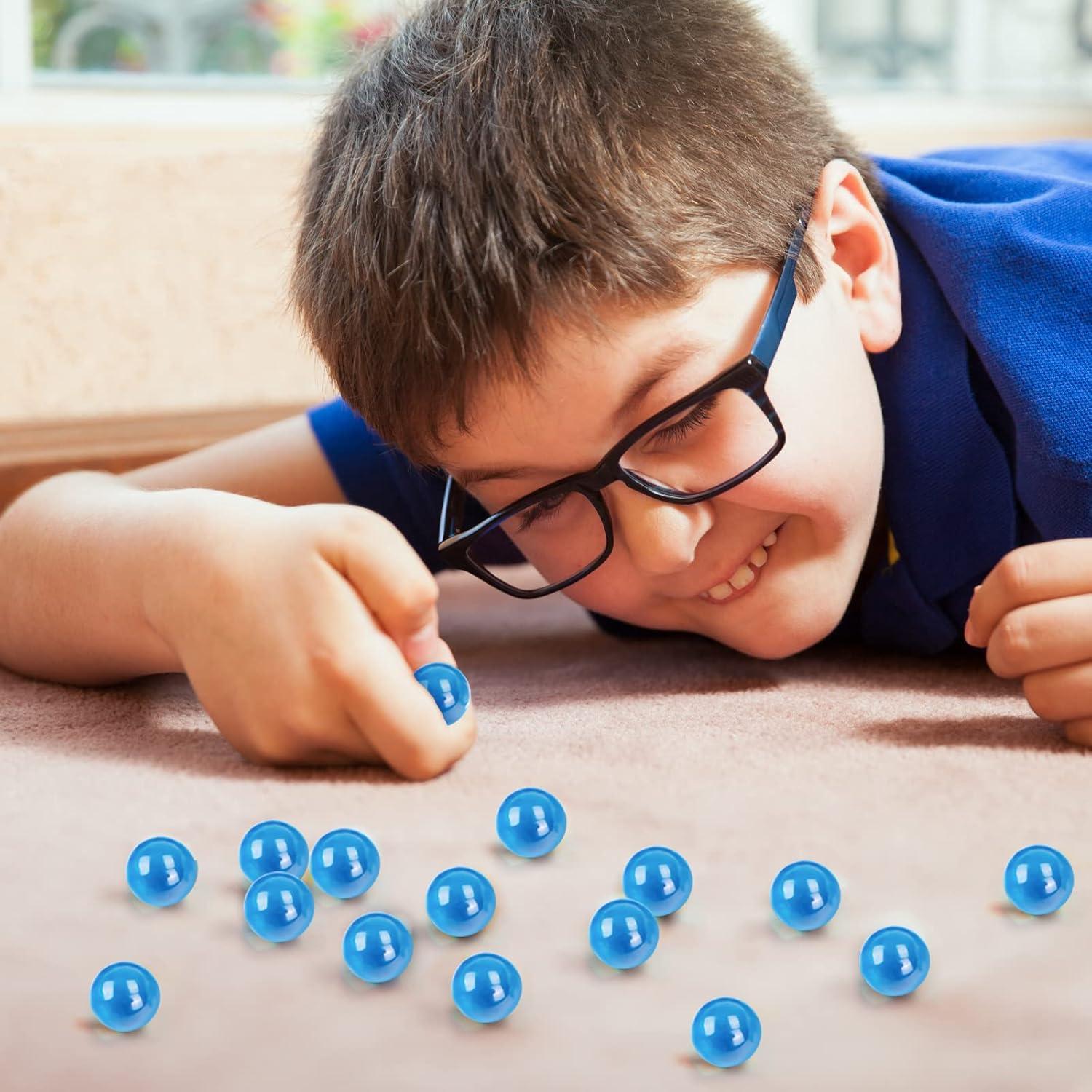 Canicas de Vidrio Azul Claro FUTUREPLUSX 1.5 Tazas Decorativas