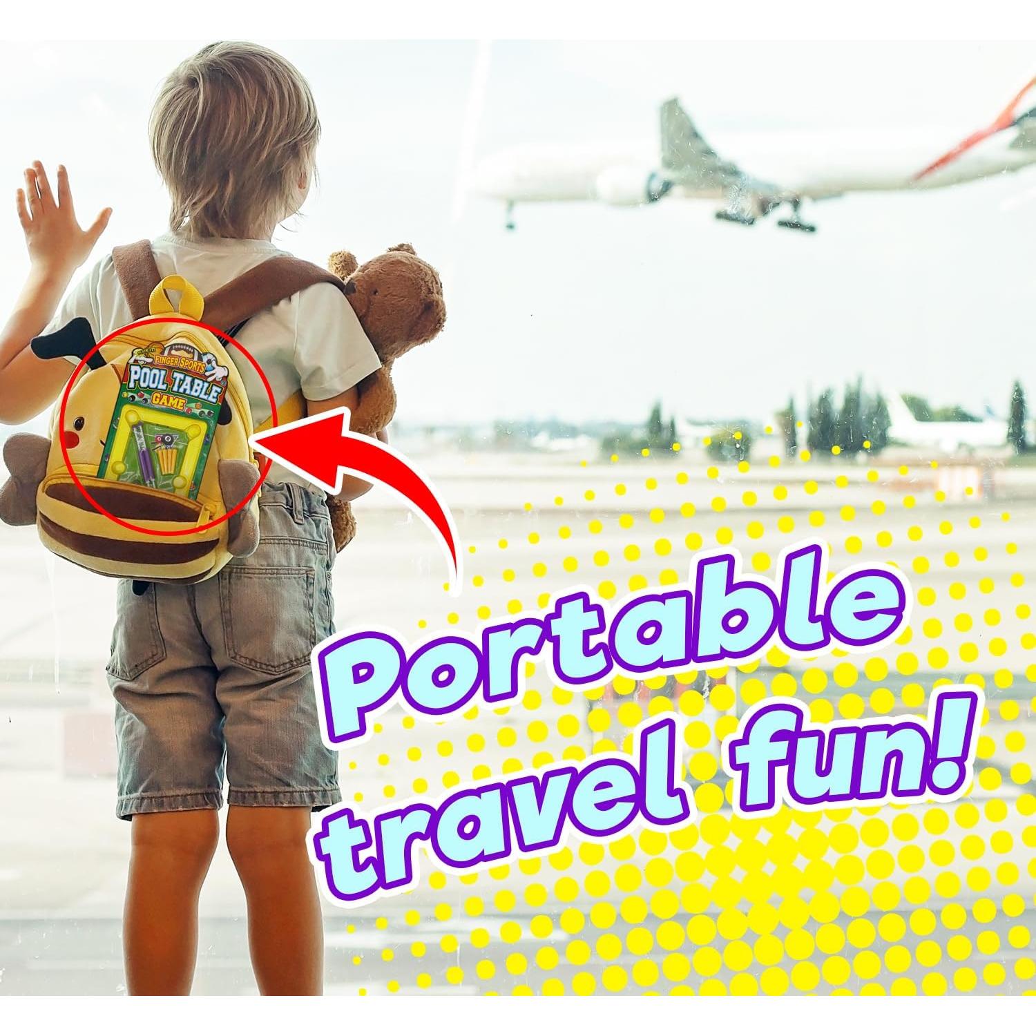 Juego de Mesa de Billar Mini JA-RU 30 cm con Queues y Bolas