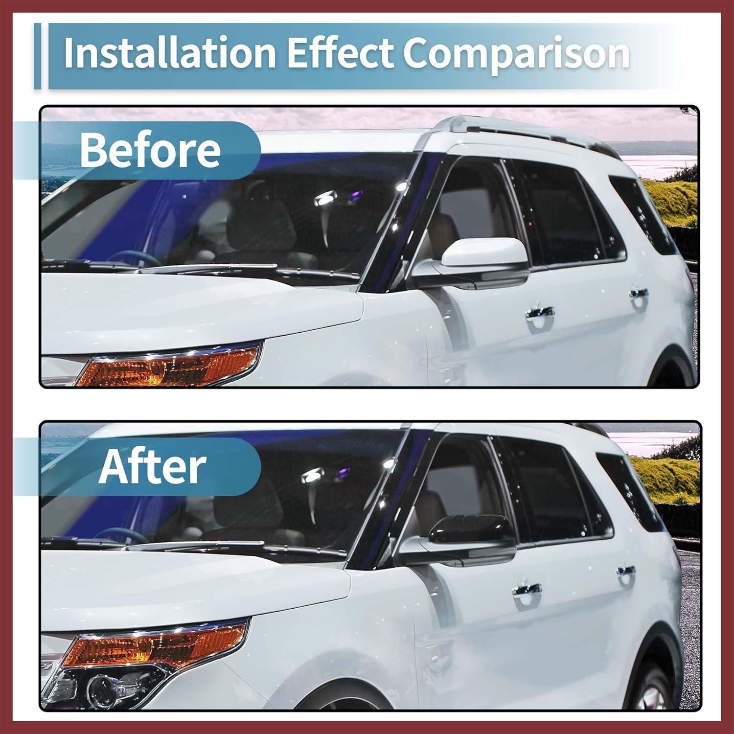 Cubiertas de Espejo Lateral Ford Explorer 2011-2015 Brillo Negro