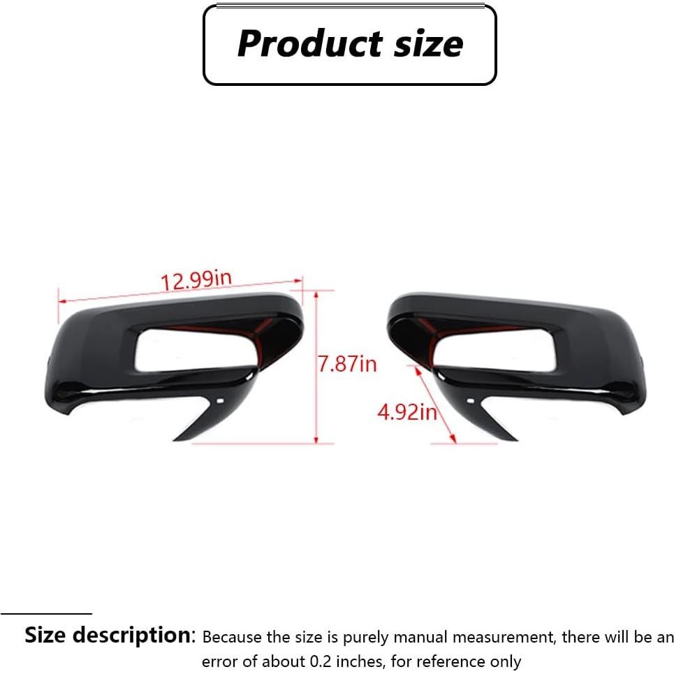 Cubiertas de Espejo Lateral Linskip para Ford F150 2021+ Negro