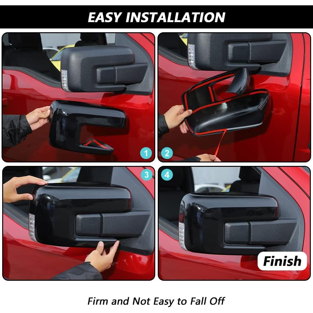 Cubiertas de Espejo Lateral Linskip para Ford F150 2021+ Negro