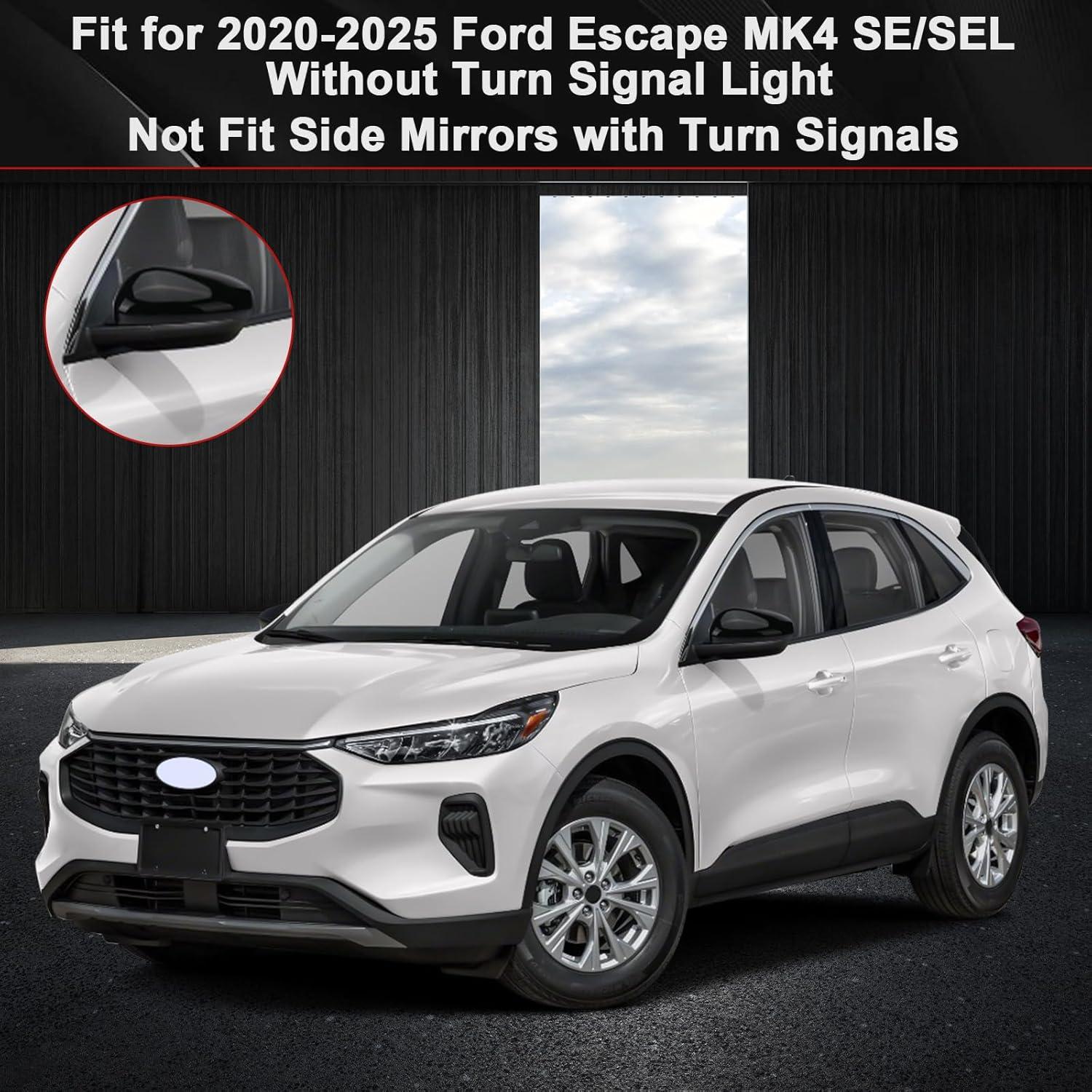 Cubiertas de Espejo Retrovisor Sportuli Negro Brillante para Ford Escape 2020-2025