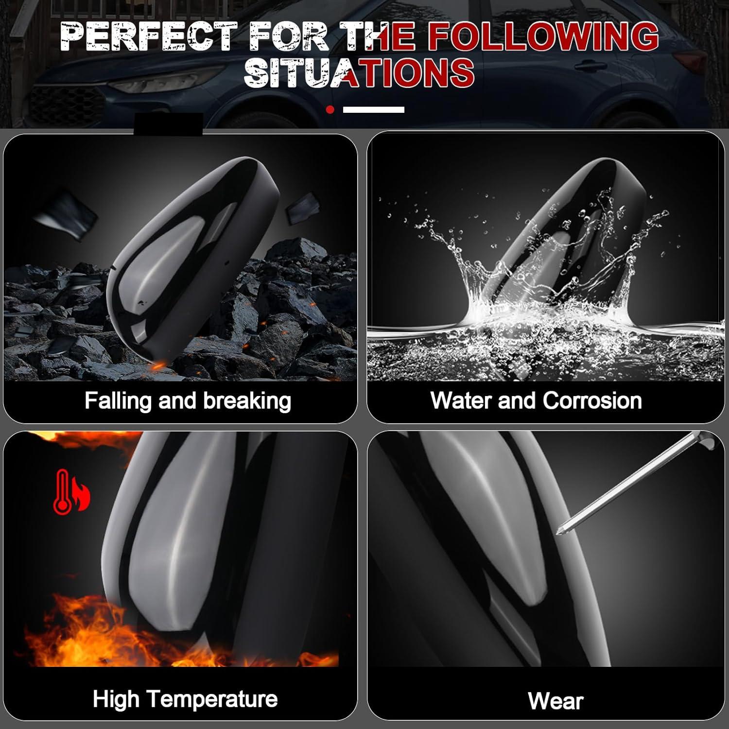 Cubiertas de Espejo Retrovisor Sportuli Negro Brillante para Ford Escape 2020-2025