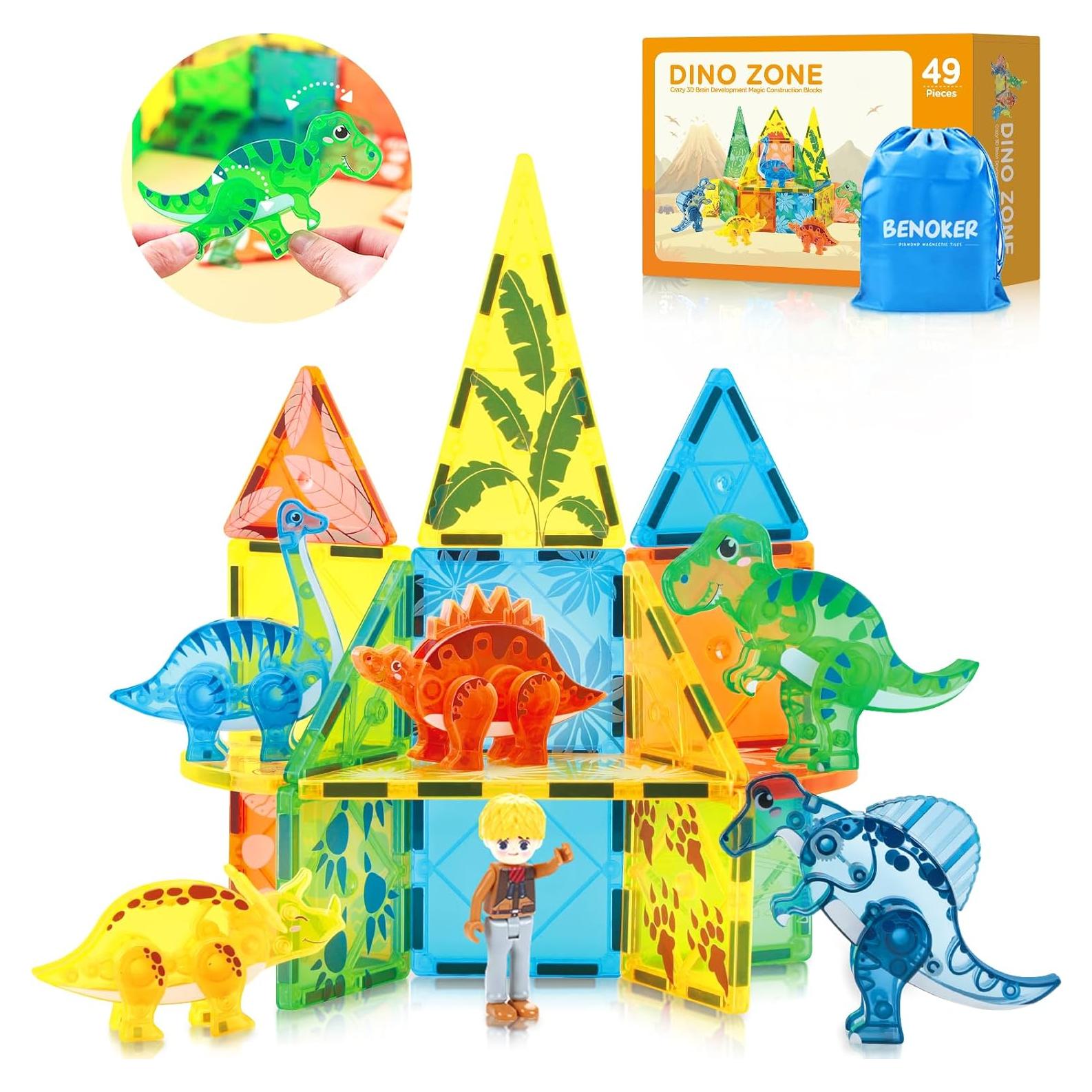 Azulejos Magnéticos de Dinosaurio BENOKER 32.77x19.99cm 3D STEM